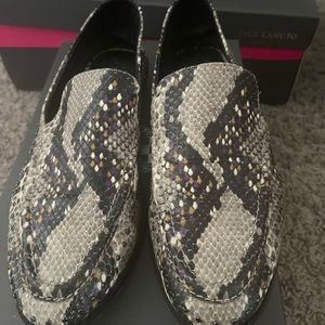 Vince Camuto snake skin loafers